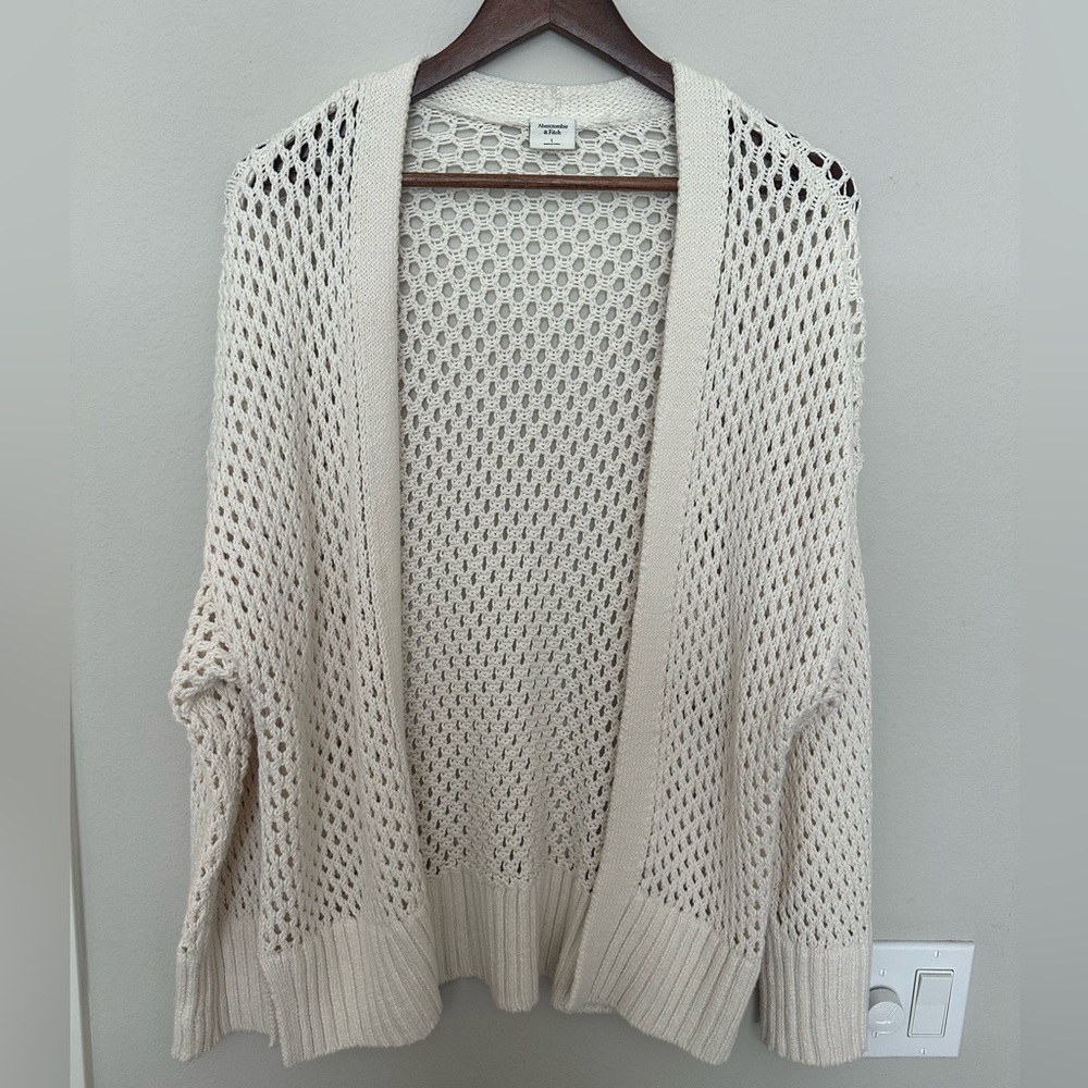 Abercrombie crochet cardigan size large